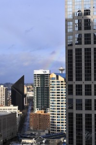 Rainbow and Space Needle
