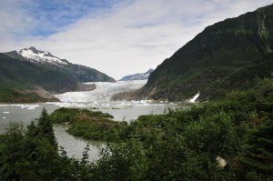 Mendenhall Glacier with a little extra water.